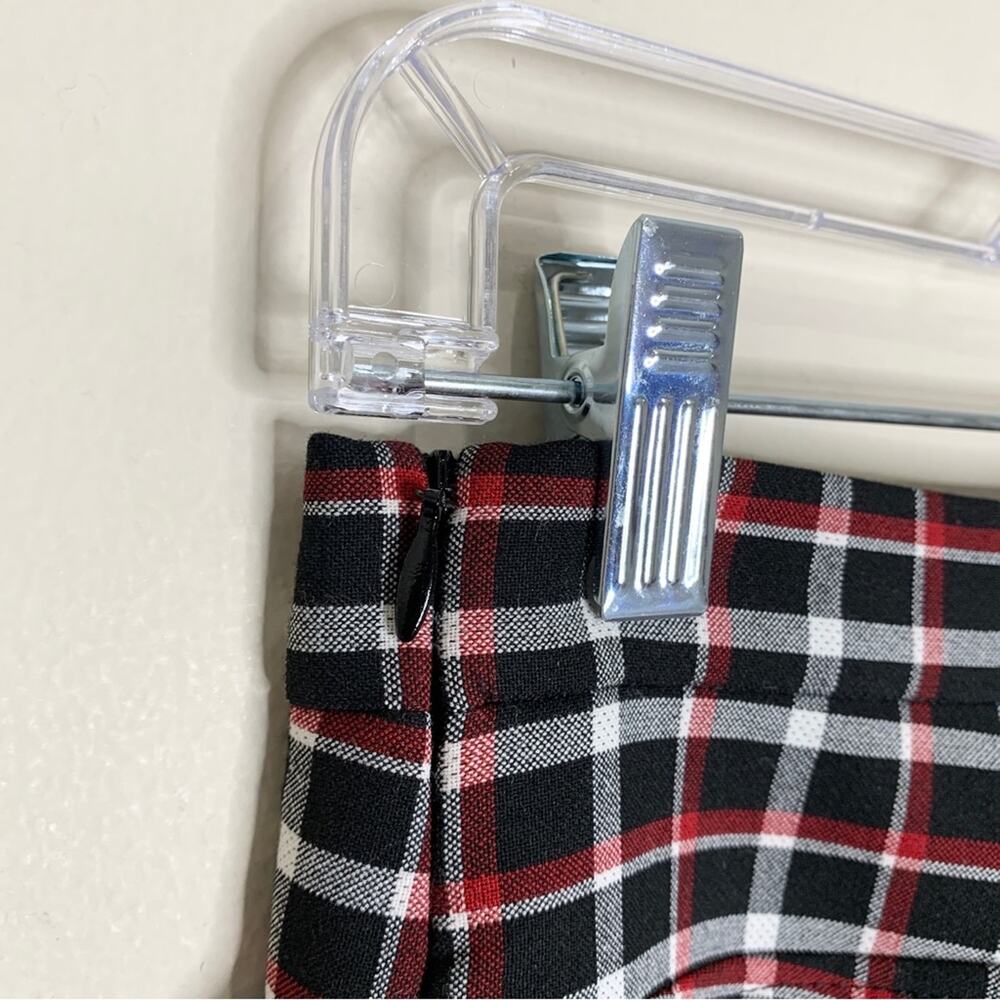 Akris Punto Francoise Slim Straight Pant (Sz 4) Glen Check Plaid Black Red - Picture 15 of 16